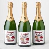クリスマスの妊娠発表 スパークリングワインラベル (ボトル)