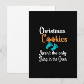 クリスマスの妊娠発表 赤ちゃん ホリデー パパ 招待状 (正面/裏面)