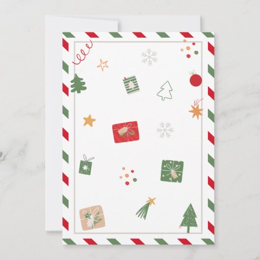 クリスマスの妖精からの手紙 招待状 (裏面)