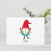 クリスマスの妖精がクリスマスライトを持っている シーズンカード (スタンド正面)