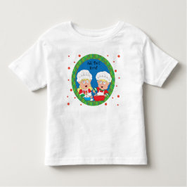 クリスマスの妖精がケーキを焼く トドラーTシャツ