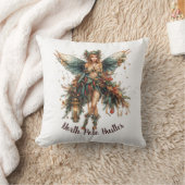 クリスマスの妖精が休日で飾られている クッション (ブランケット)