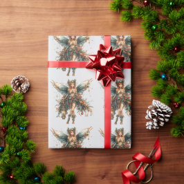クリスマスの妖精が休日で飾られている ラッピングペーパー