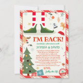 クリスマスの妖精が帰ってきた！おかえりカード 招待状 (正面)