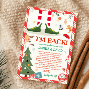 クリスマスの妖精が帰ってきた！おかえりカード 招待状