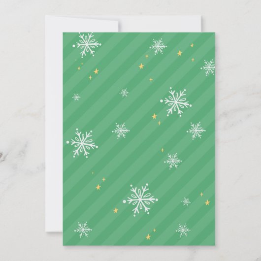 クリスマスの妖精が帰ってきた!到着お知らせカード 招待状 (裏面)