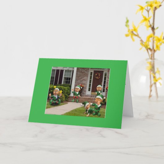 "クリスマスの妖精たち クリスマスの願いとともに" カード (黄色い花)