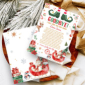 クリスマスの妖精との別れのメッセージカード 招待状