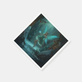 クリスマスの妖精と魔法の休日 スタンダードカクテルナプキン (角)