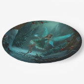 クリスマスの妖精と魔法の休日 ペーパープレート (アングル)