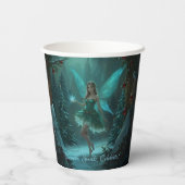 クリスマスの妖精と魔法の休日 紙コップ (裏面)