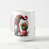クリスマスの妖精のぬくもりアート - 祭りのあるホリデー コーヒーマグカップ (正面左)