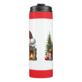 クリスマスの妖精のぬくもりアート - 祭りのあるホリデー タンブラー (正面)