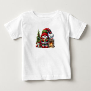 クリスマスの妖精のぬくもりアート - 祭りのあるホリデー ベビーTシャツ