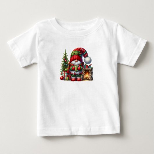 クリスマスの妖精のぬくもりアート - 祭りのあるホリデー ベビーTシャツ (正面)