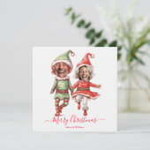 クリスマスの妖精のカップル シーズンカード (スタンド正面)