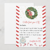 クリスマスの妖精のポストカード 招待状 (正面/裏面)