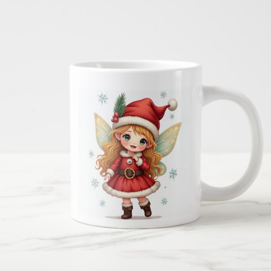 クリスマスの妖精のマグカップ ジャンボコーヒーマグカップ (右)