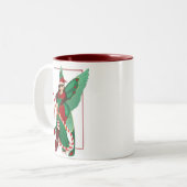 クリスマスの妖精のマグ ツートーンマグカップ (正面左)