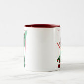クリスマスの妖精のマグ ツートーンマグカップ (中央)