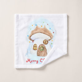 クリスマスの妖精の家 ウォッシュタオル