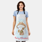 クリスマスの妖精の家 エプロン (着用した状態)