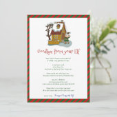 クリスマスの妖精の少年からの別れの手紙招待状 招待状 (スタンド正面)