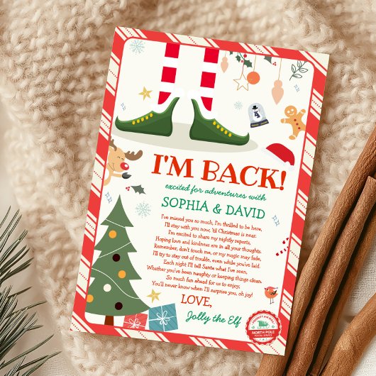 クリスマスの妖精の帰還お知らせカード 招待状