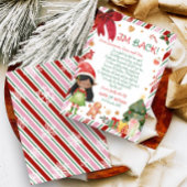 クリスマスの妖精の手紙カード 招待状