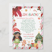 クリスマスの妖精の手紙カード 招待状 (正面)