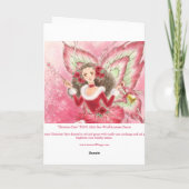 クリスマスの妖精の挨拶状 シーズンカード (裏面)