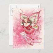 クリスマスの妖精の郵便はがき シーズンポストカード (正面/裏面)