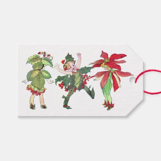 クリスマスの妖精 ギフトタグ (正面(横))