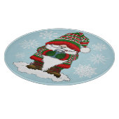 クリスマスの妖精 ノーム 赤 緑 冬 かわいい カッティングボード (角)
