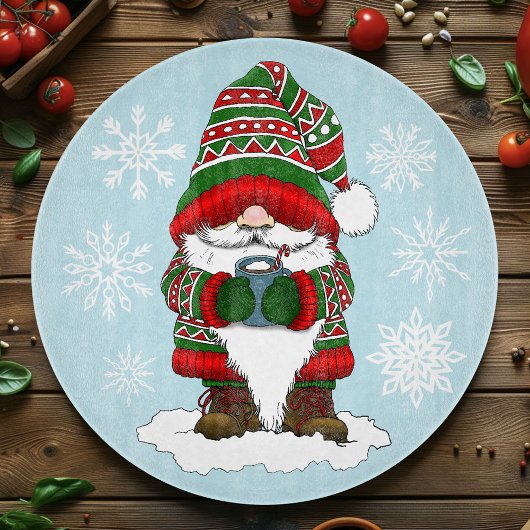 クリスマスの妖精 ノーム 赤 緑 冬 かわいい カッティングボード