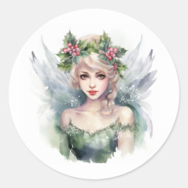 クリスマスの妖精 ラウンドシール