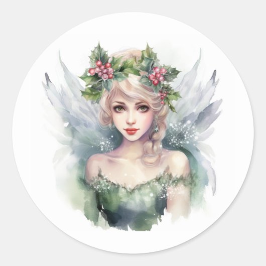 クリスマスの妖精 ラウンドシール (正面)