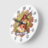 クリスマスの妖精 ラウンド壁時計 (傾斜)