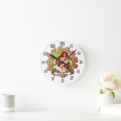 クリスマスの妖精 ラウンド壁時計 (ホーム)