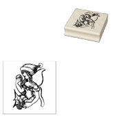 クリスマスの妖精 ラバースタンプ (押印)