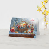 クリスマスの姉妹と義理の弟 カード (黄色い花)