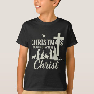 クリスマスの始まりはキリストにある パジャマ ルームウェア 大人 Tシャツ