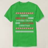 クリスマスの姓クリスマスサンタ理容師ファミリー Tシャツ (デザイン正面)