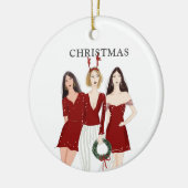 クリスマスの娘たち セラミックオーナメント (左)