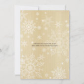 クリスマスの婚約指輪のリースのブライダルシャワー 招待状 (裏面)