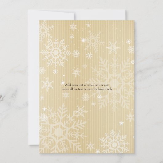 クリスマスの婚約指輪のリースのブライダルシャワー 招待状 (裏面)