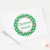 クリスマスの嫌な奴ステッカー ラウンドシール (封筒)