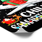 クリスマスの子おもしろいファミリー照合Xm ポスター (角)