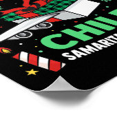 クリスマスの子おもしろいファミリー照合Xm ポスター (角)