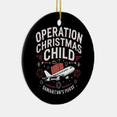 クリスマスの子おもしろい家族の照合 セラミックオーナメント (右)